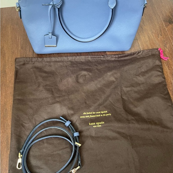 Authentic KATE SPADE blue Medium Handbag/crossbody RN 0102760/ CA 57710 - Picture 7 of 14